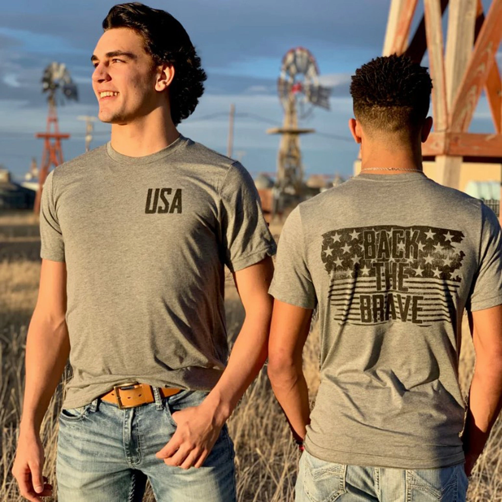 Timeless Comfort Thermoregulating Layer Texas True Threads Unisex Back The Brave Tee