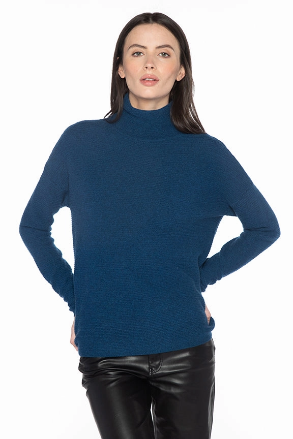 Textured Slouchy Funnel Sweater Cozy Style