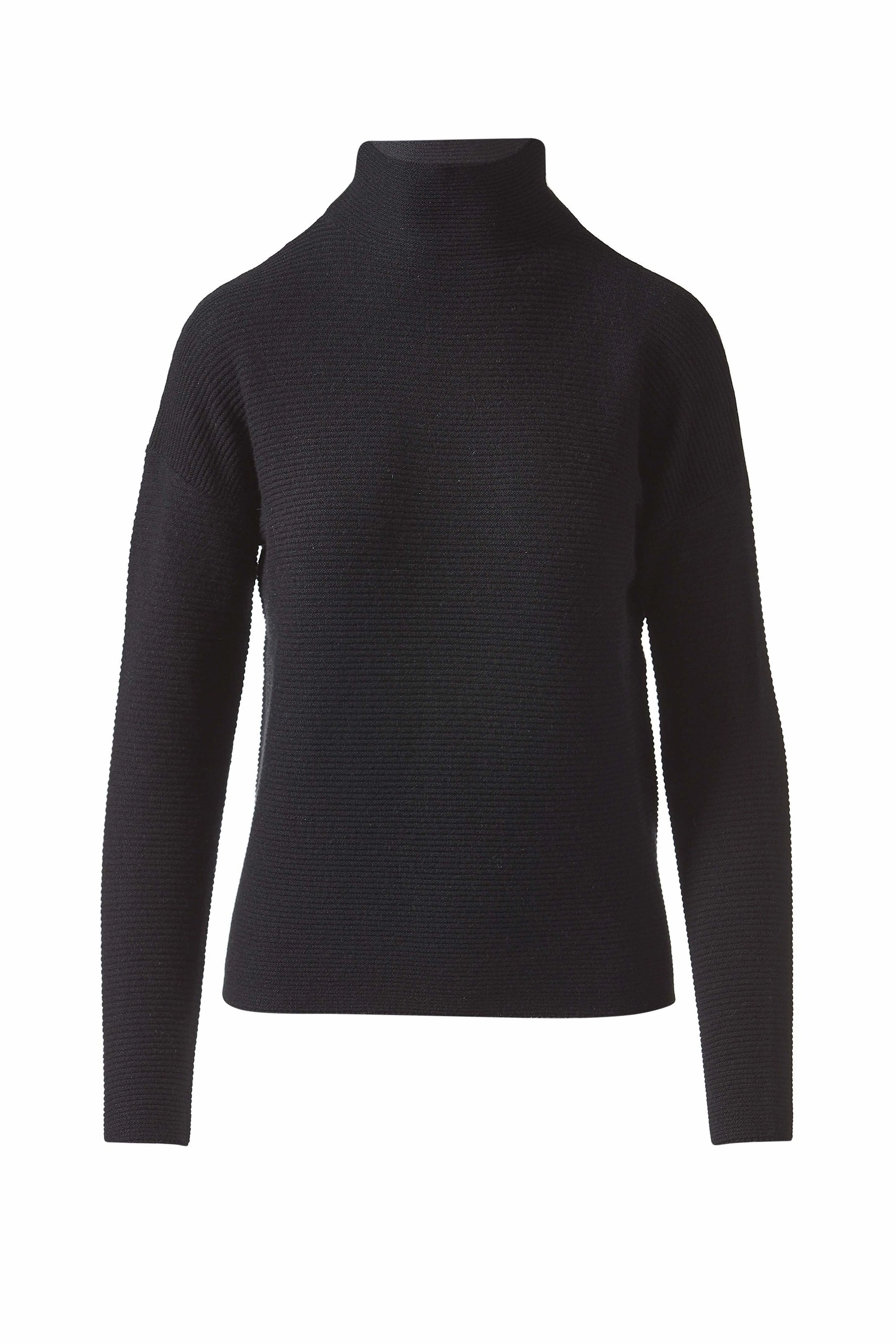 Textured Slouchy Funnel Sweater Layered Knit Style Modern Knit