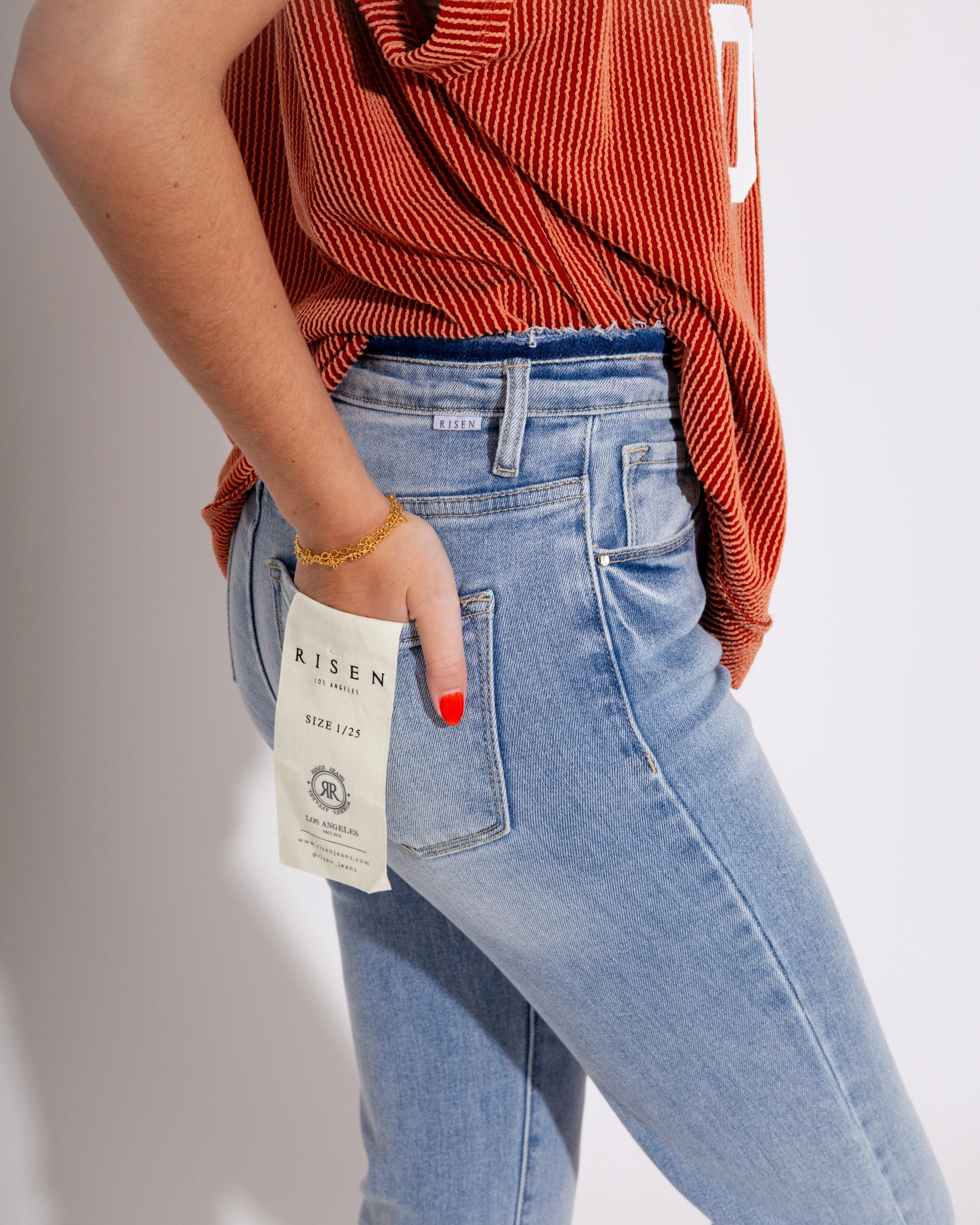 The Chic High Rise Crop Flare Jeans Sleek Fit Modern Traveler Gear Sunny Vibes