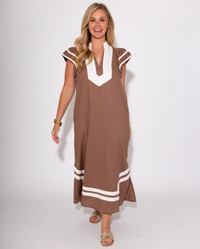 Gentle Fit All Day The Classic Contrast Midi in Mocha Mousse