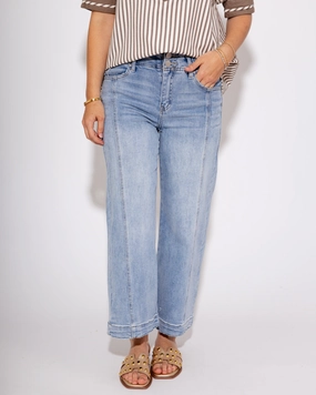 Comfortable Edge The Front Seam Detail Crop Jeans