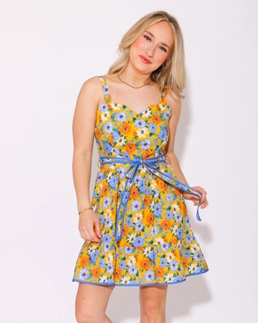 Brunch Tone The Garden Ruffle Mini Dress