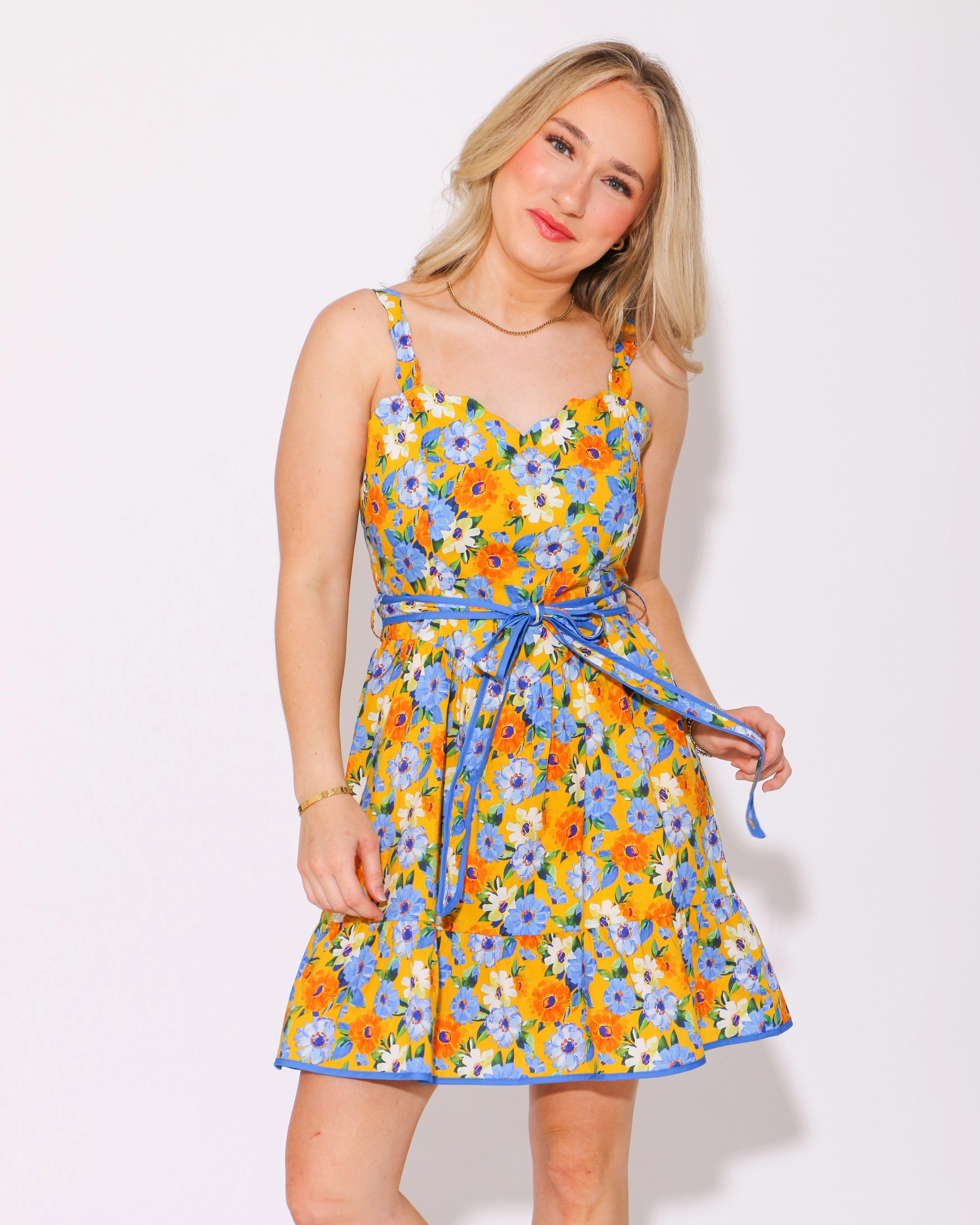 Brunch Tone The Garden Ruffle Mini Dress