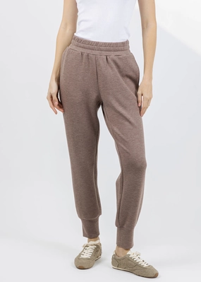 Street Inspired Performance Layer The Slim Cuff Pants 27.5" - Deep Taupe Marl Fleck