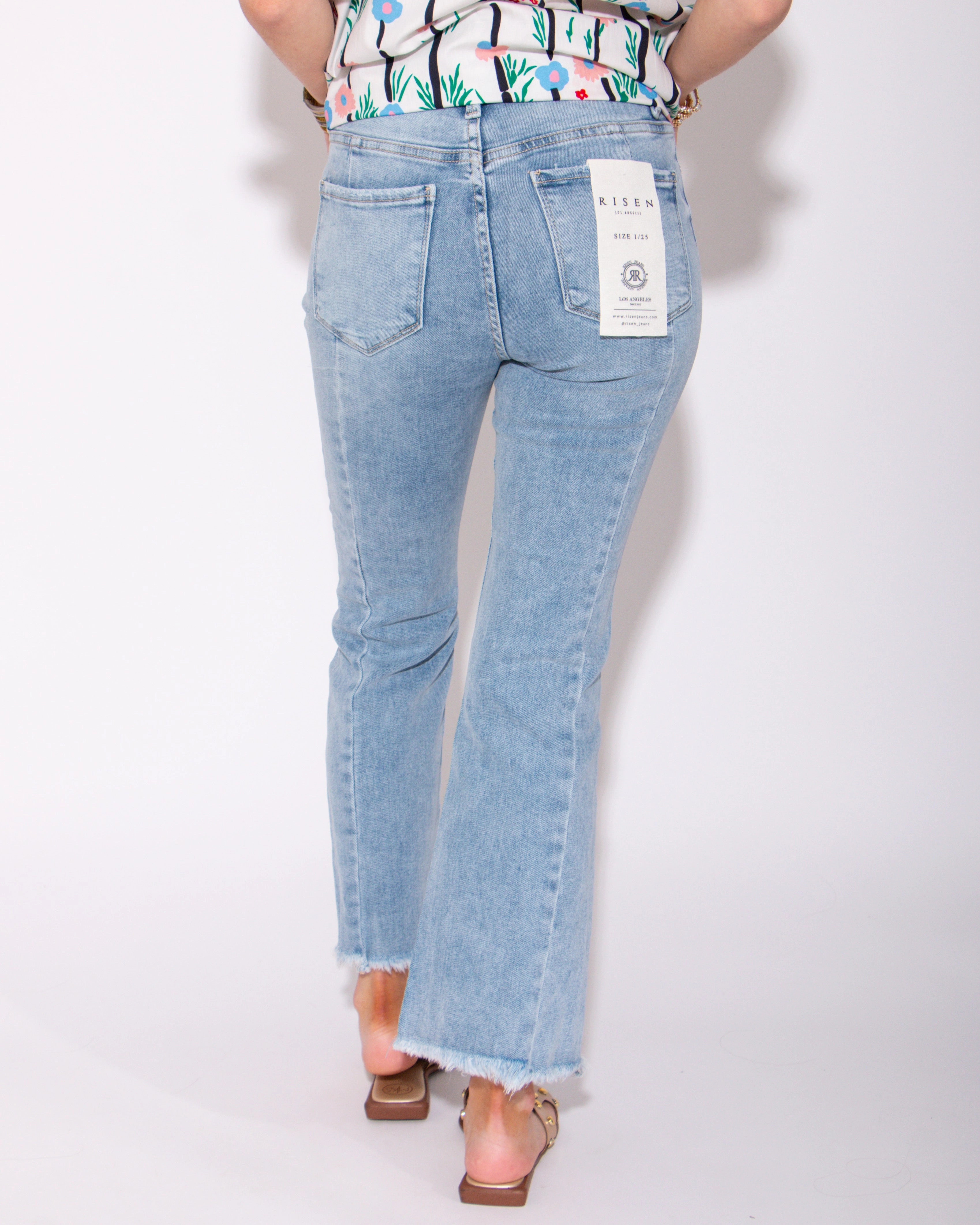 Premium Quality The Stop and Flare High Rise Seam Detail Jeans