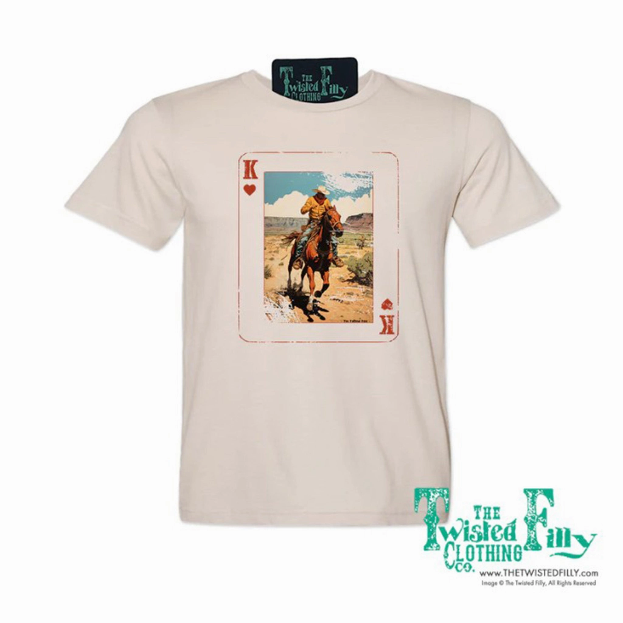 Sporty Comfort The Twisted Filly Men's King Of Hearts Cowboy Tee