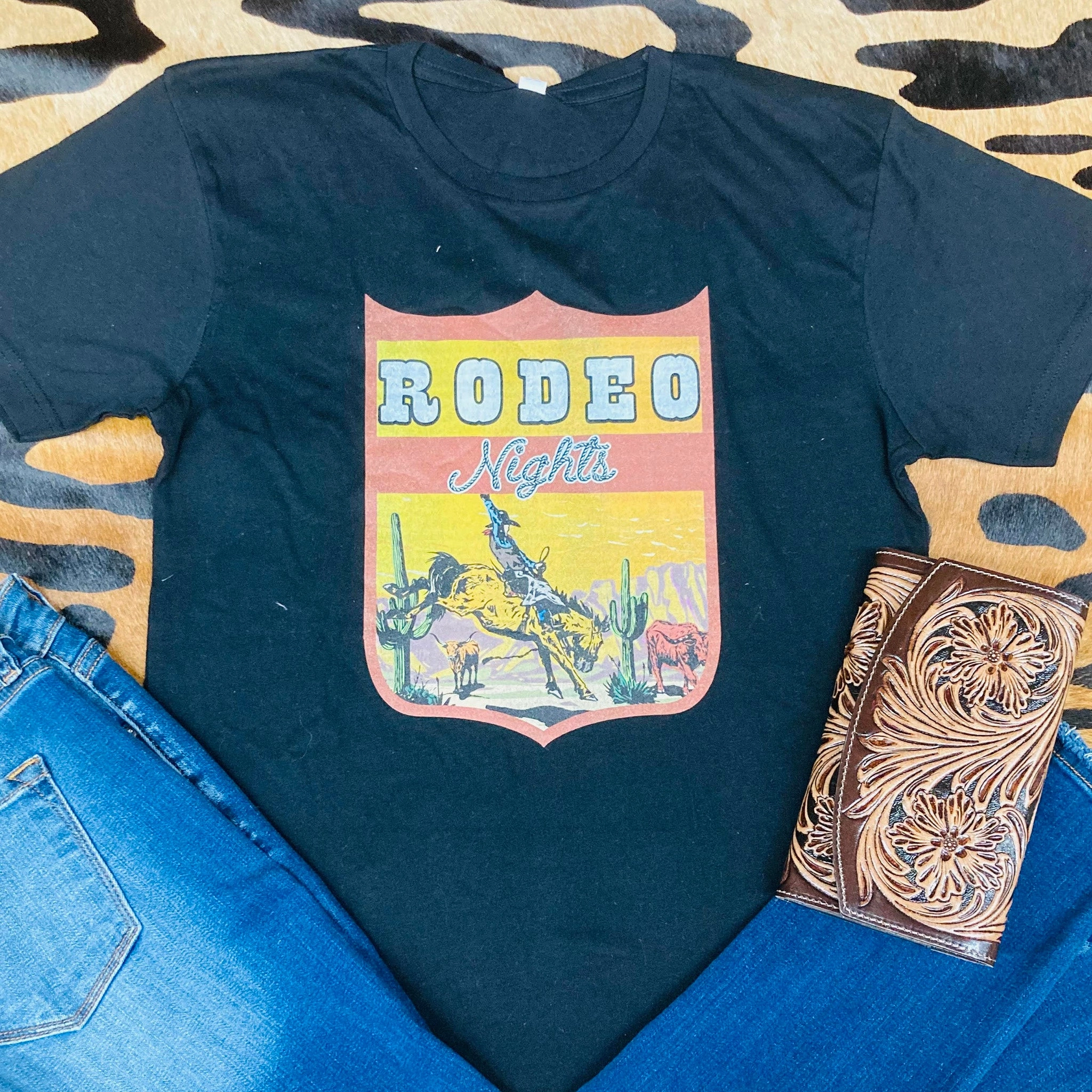 The Whole Herd Rodeo Nights Tee HighStretchElastic