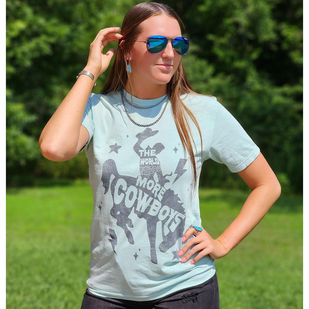 The World Needs More Cowboys Tee Flatlock Seam Technique