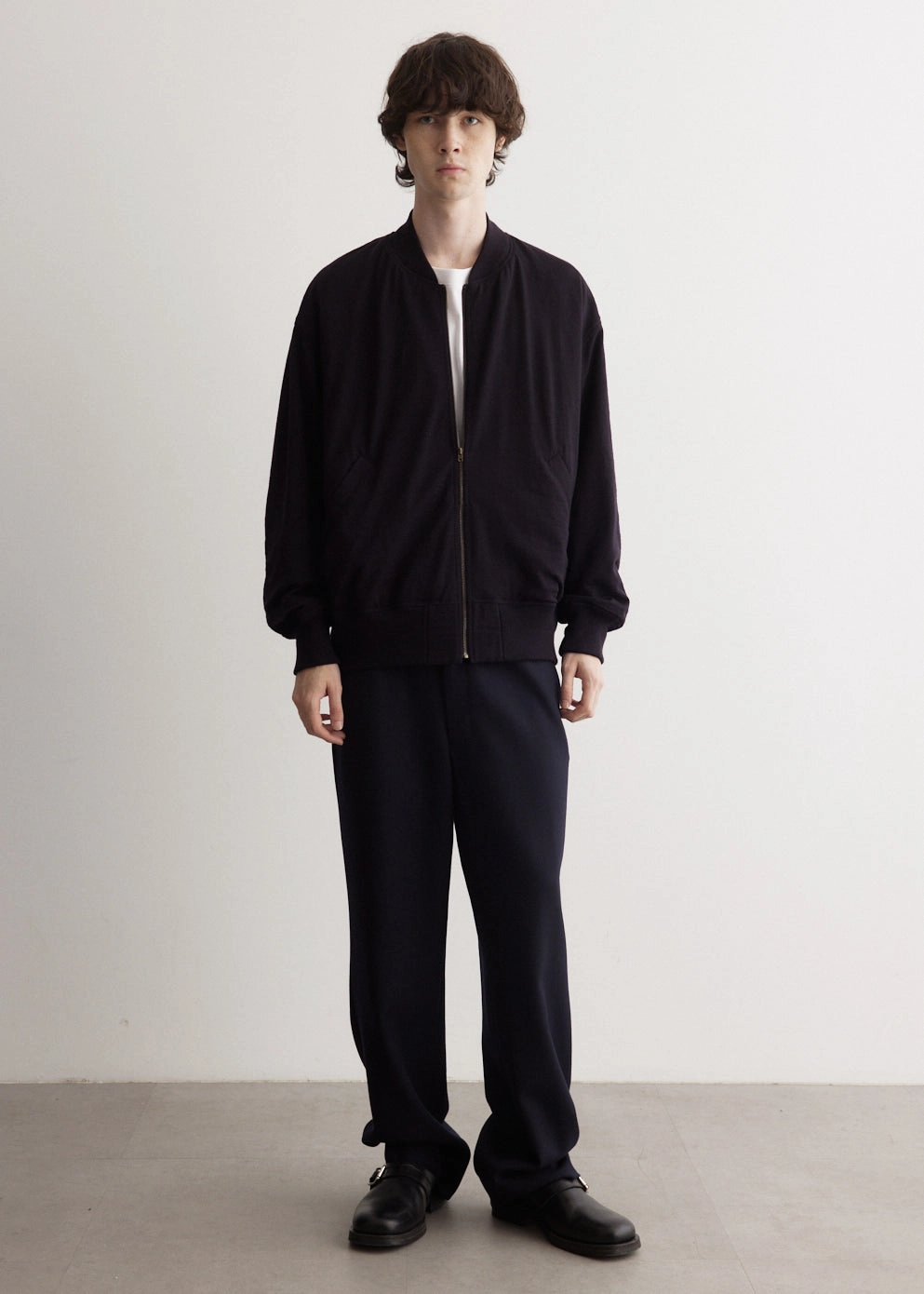 Functional Fit Wool Knit Zip Up Blouson