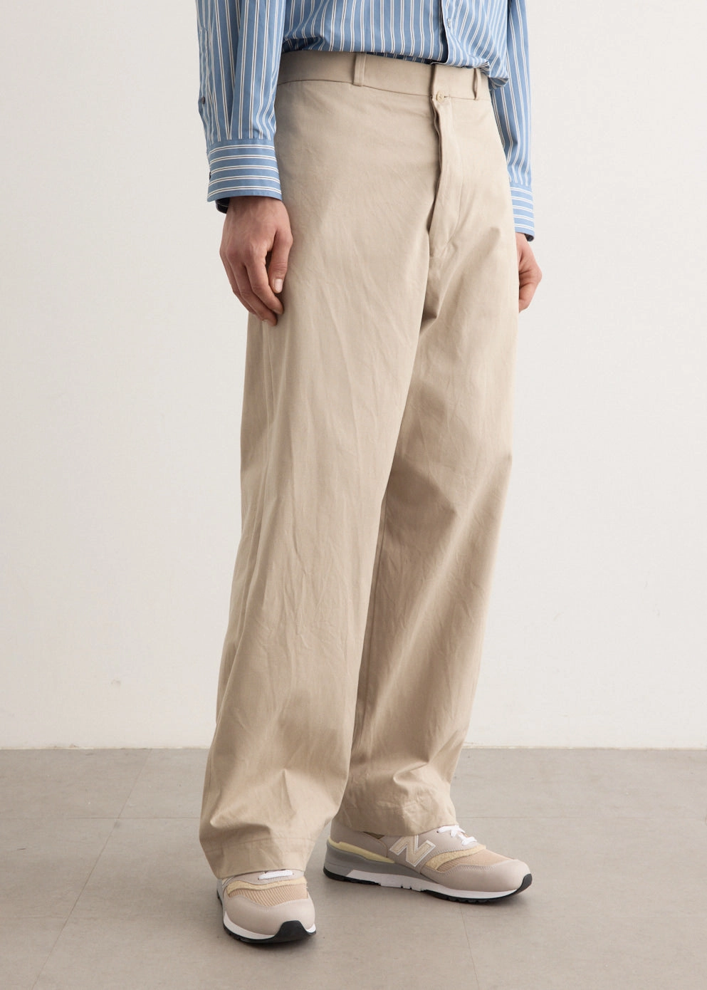 Reinforced Stress Points Chino Cloth Wide Pants
