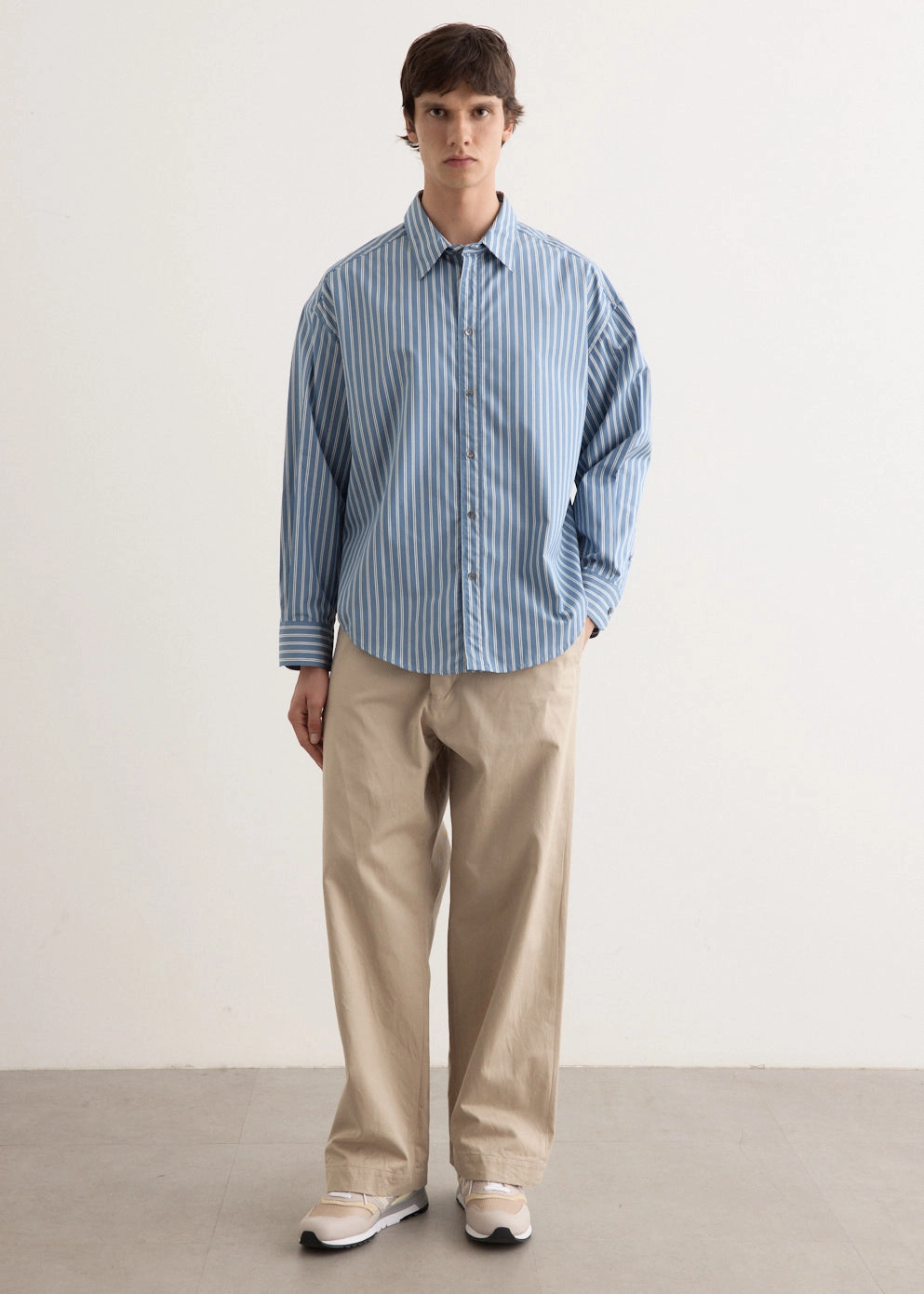 Chino Cloth Wide Pants Breath Fit Mesh Lined