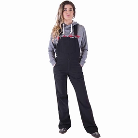 Reflective accents Cowgirl Tuff Women's Black Bib Overalls