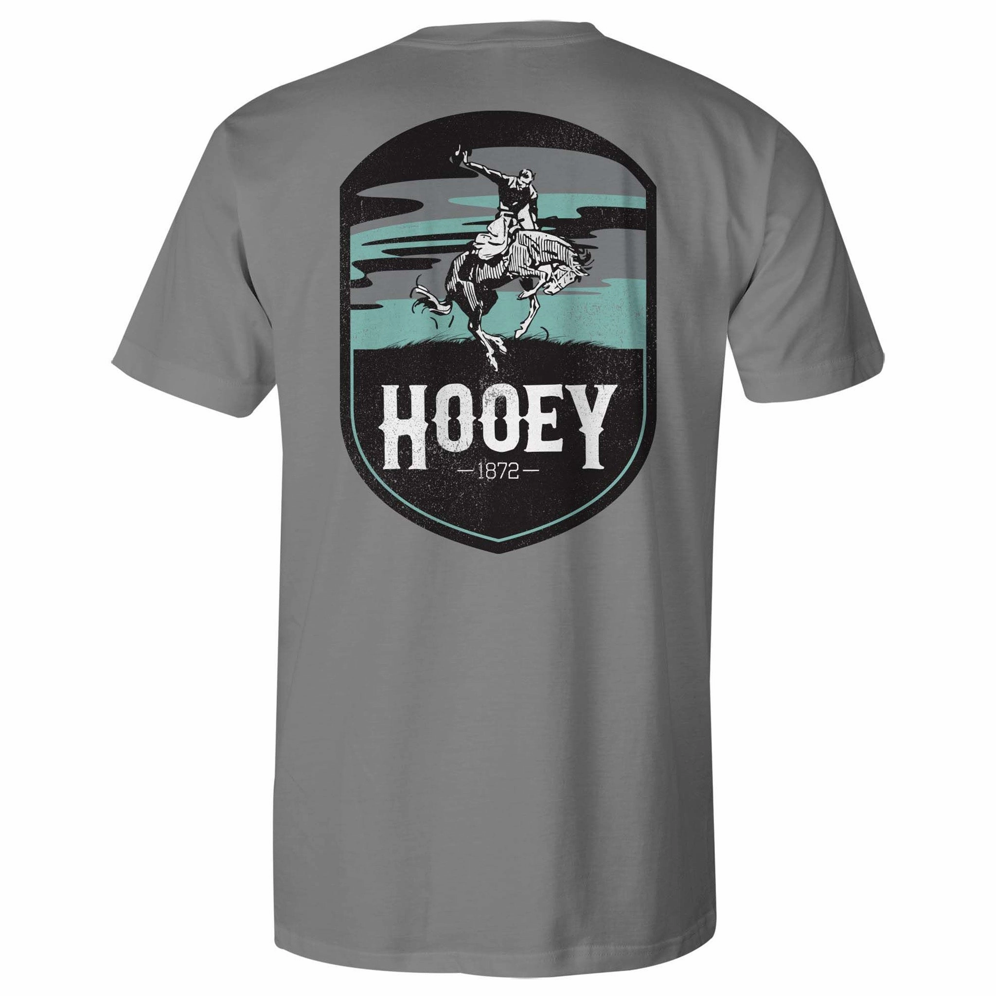 Comfort First Fit Laser Cut Edge Detail Hooey Men's Grey Cheyenne Tee