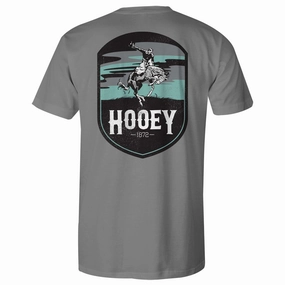 Comfort First Fit Laser Cut Edge Detail Hooey Men's Grey Cheyenne Tee