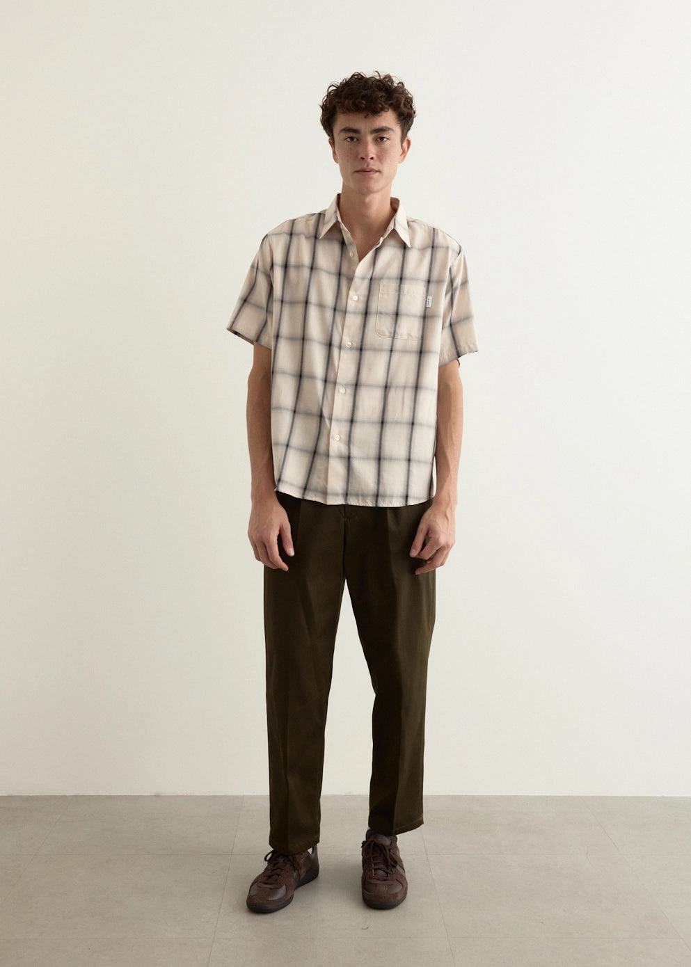 Dean One Tuck Pants Slim Waist High Rise