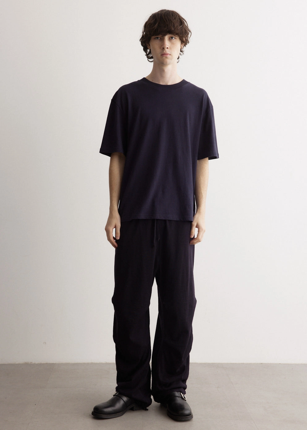 Wool Knit Knee Tucked Pants Reinforced Pockets