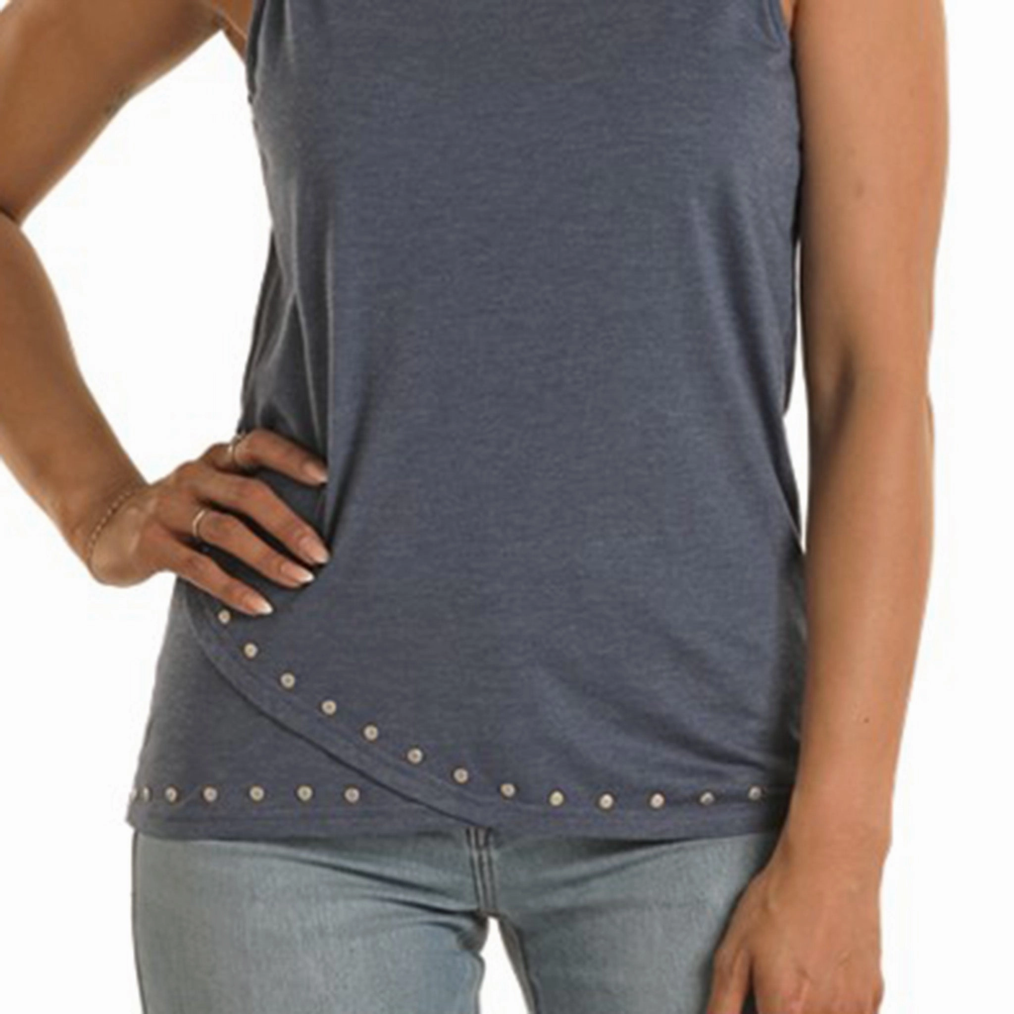 Panhandle Women's Navy Tulip Hem Tank VersatileLayering