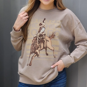 They Call The Thing Rodeo Sweat Shirt NonIrritating Seams Anti Pilling Treatment