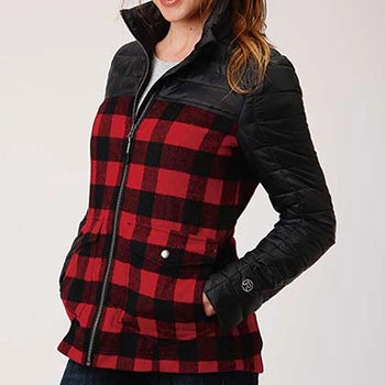 Roper Women's Buffalo Plaid Black Jacket Autumn Ready
