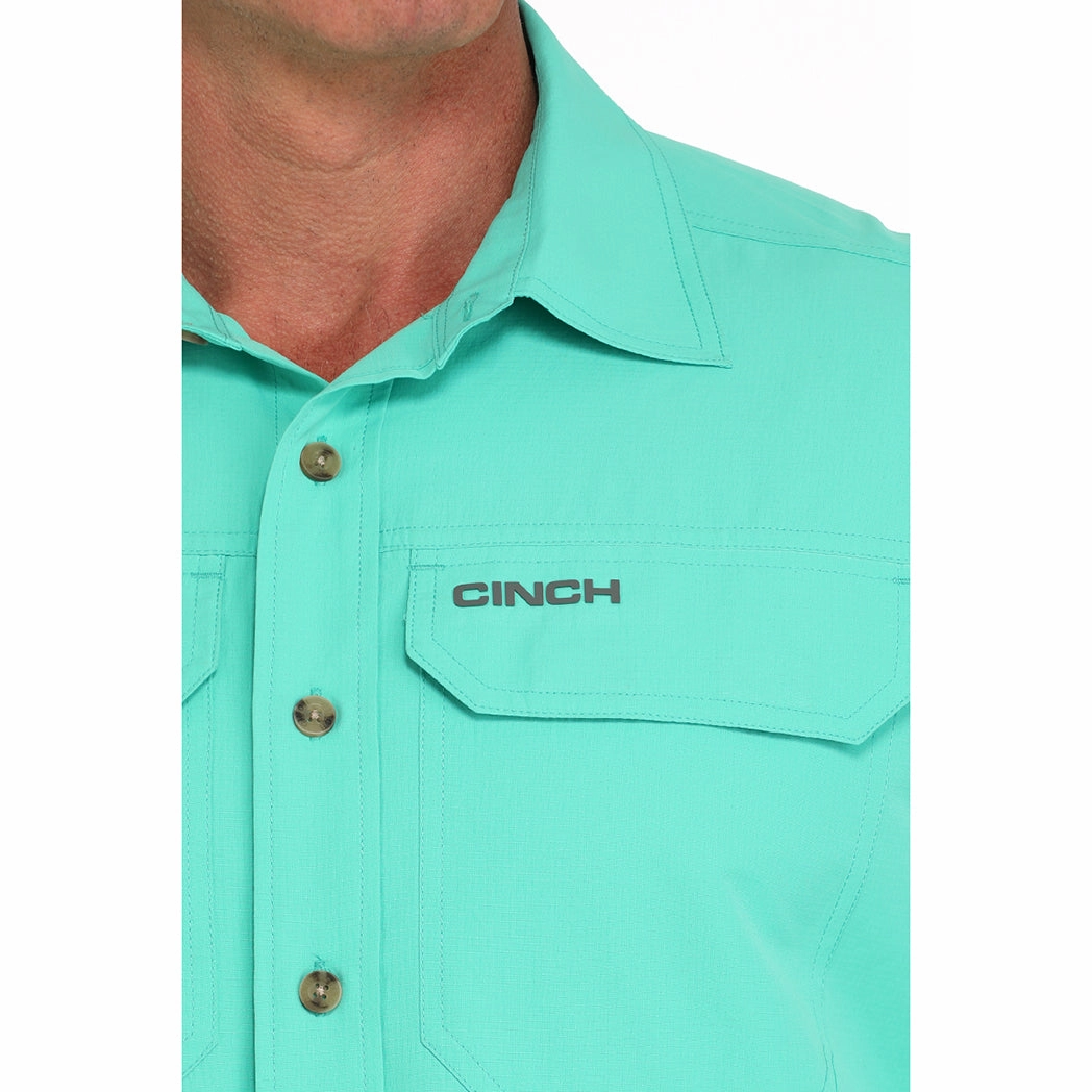 Cinch Men's Turquoise ArenaFlex Vented Long Sleeve Shirt Black Tie Optional