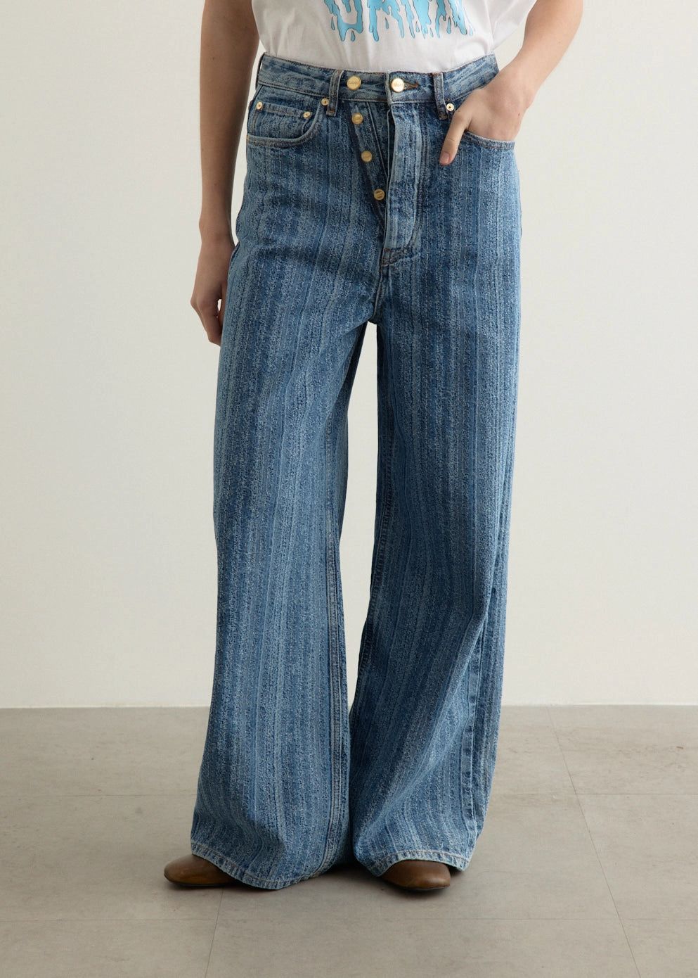 Structured Denim Double Fly Baggy Jeans Popular Staple Affordable Autumn Days Breathable