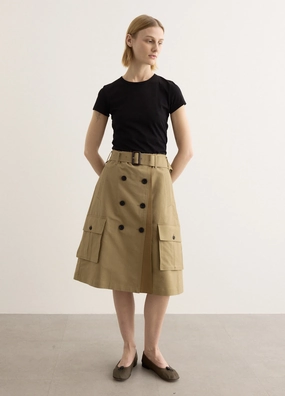 Trench Pleats Skirt Modern Cut