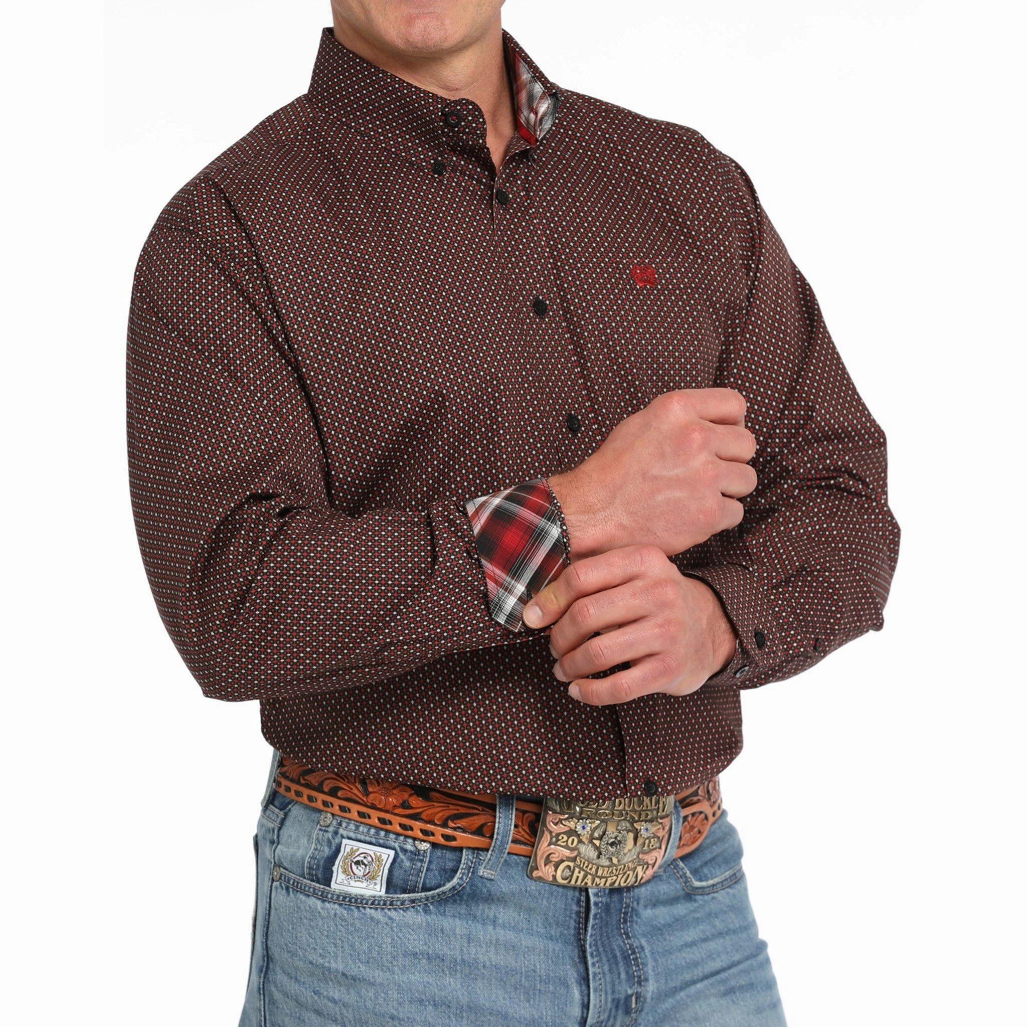 Cinch Men's Geo Print Button Down Gift Idea