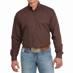 Thermoregulating Layer Odor Resistant Cinch Men's Geo Print Button Down