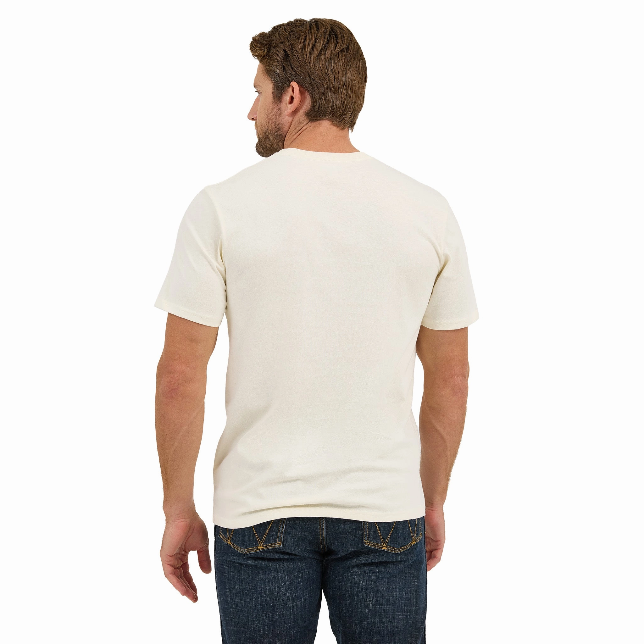 Wrangler Men's Cream Horses & Mountain Tee Preppy Vibe