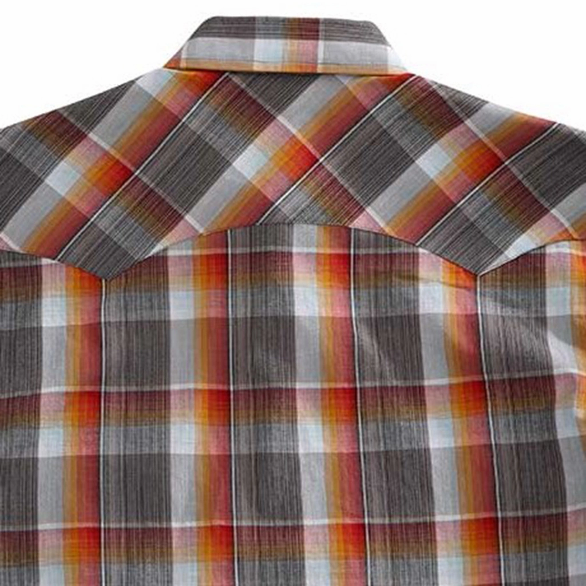 Tin Haul Men's Rust/Grey Plaid Shirt Bamboo Fiber Blend