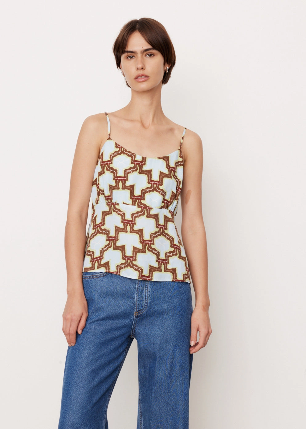 Lucinda Printed Cami Non Chafe Seams Stretchy Cloth