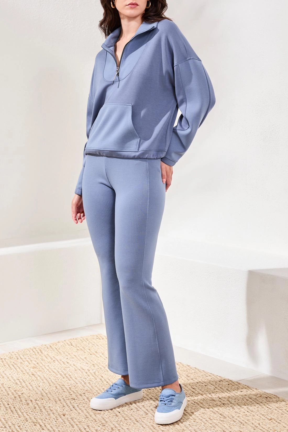 Everyday Comfort Fit Tribal Techno Lux 1/4 Zip Top- 2 Colors