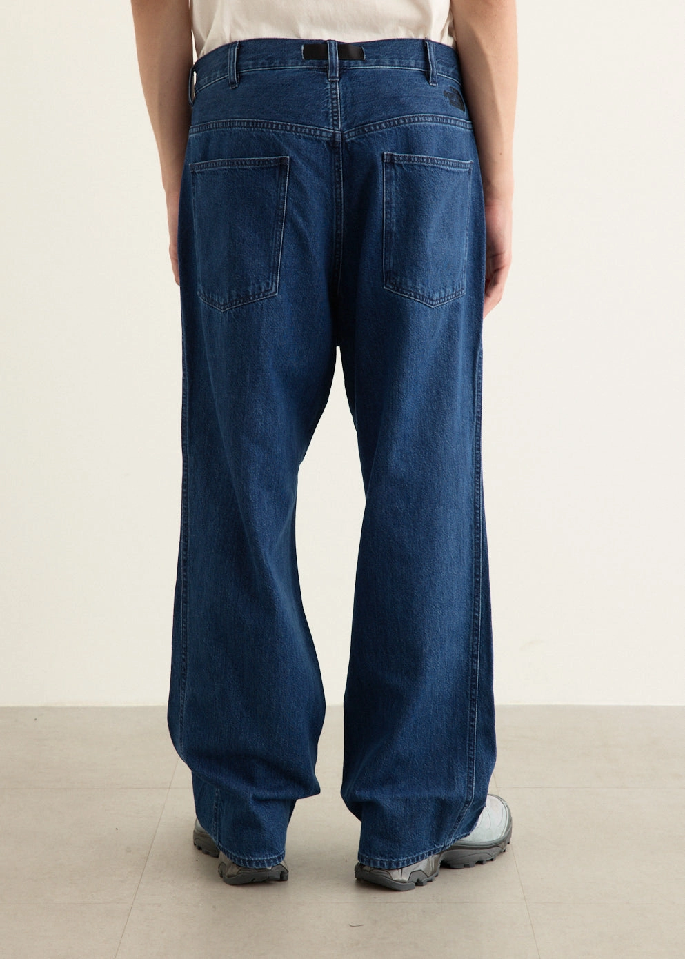 Triple Side Seam Denim Pants Curved Waistline