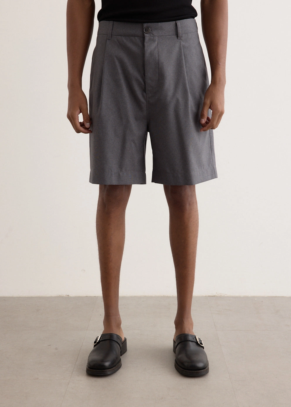 Tropical Wool Pleat Shorts Comfort Flex Wear