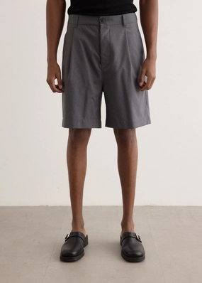 Tropical Wool Pleat Shorts Comfort Flex Wear