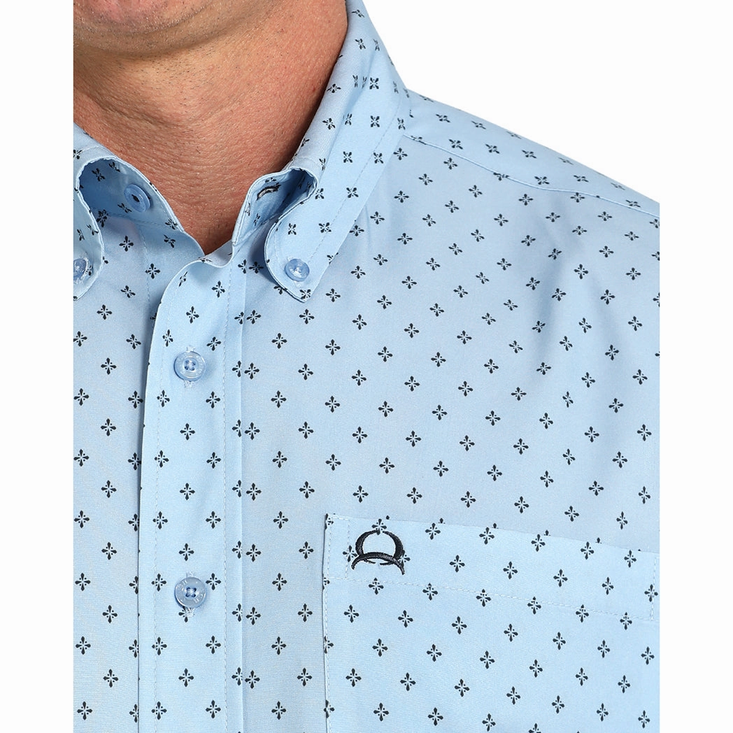 Wrinkle-Resistant Quality Wear Cinch Men's Arenaflex Steel Blue Shirt