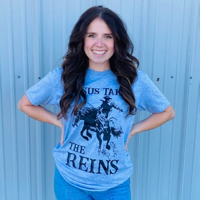 Jesus Take The Reins Tee SlimFit