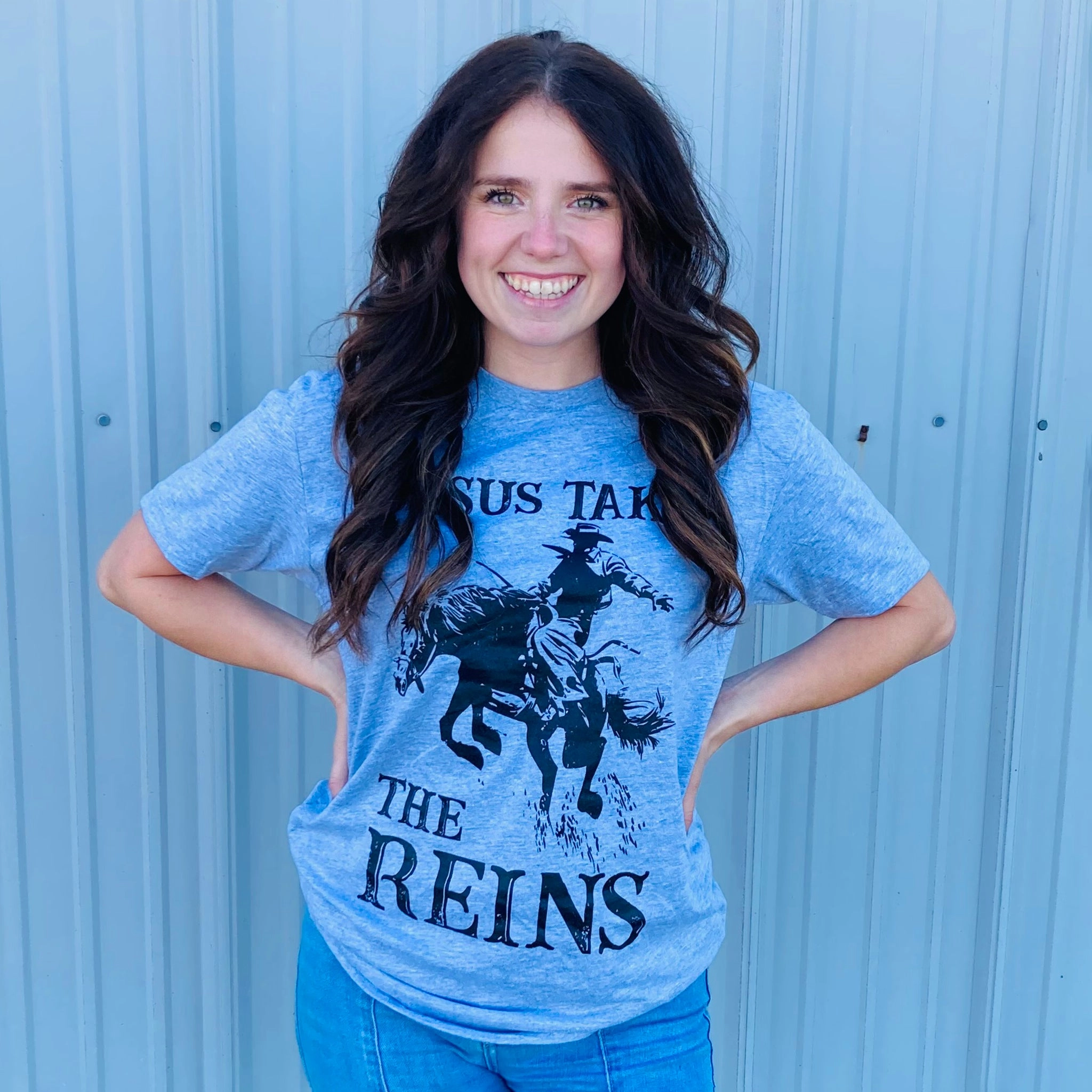 Jesus Take The Reins Tee SlimFit