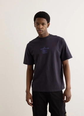 stain resistant coating Two Tone Compass Logo Print T-Shirt