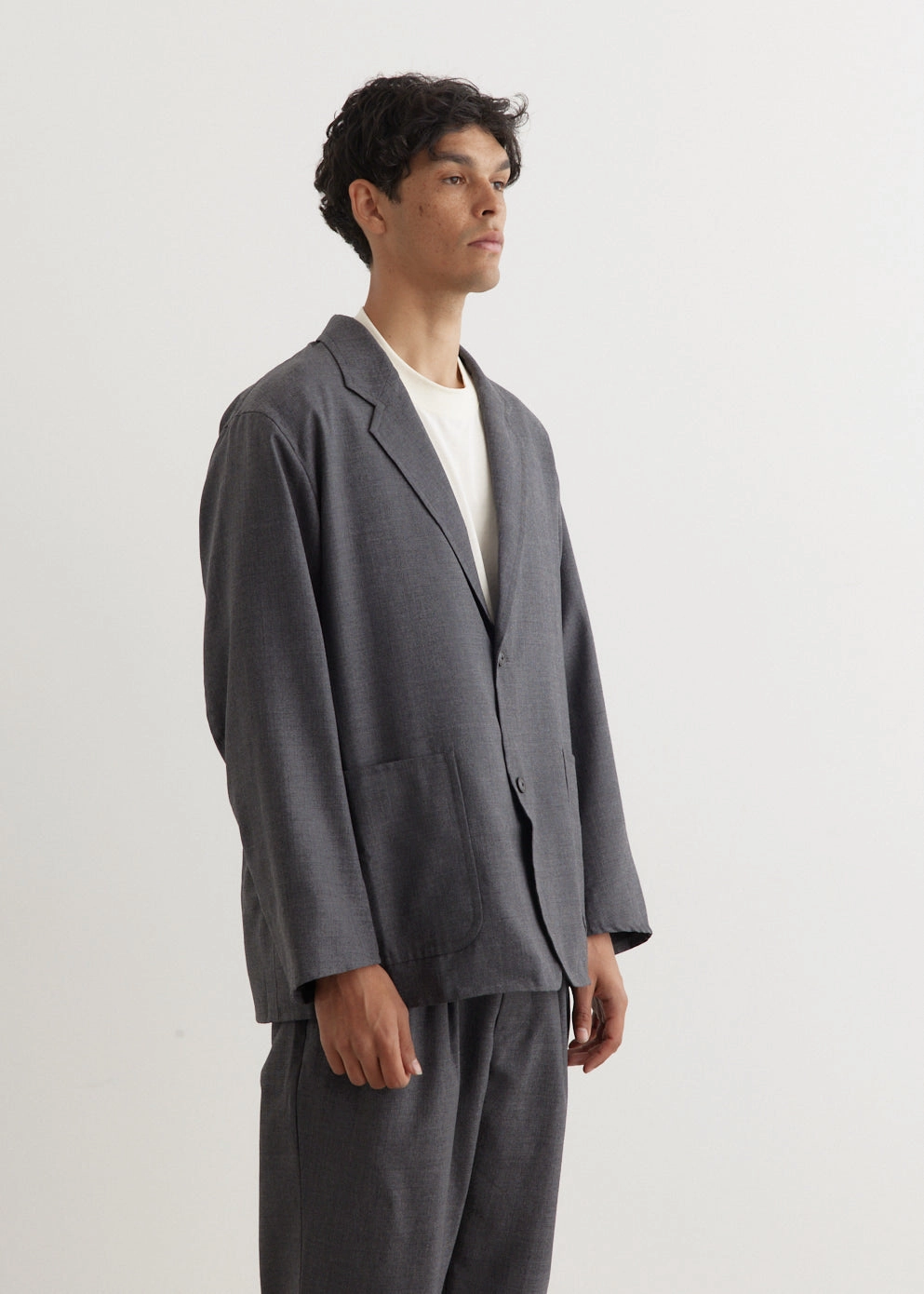 Relaxed Wool Jacket Glow In The Dark Trim