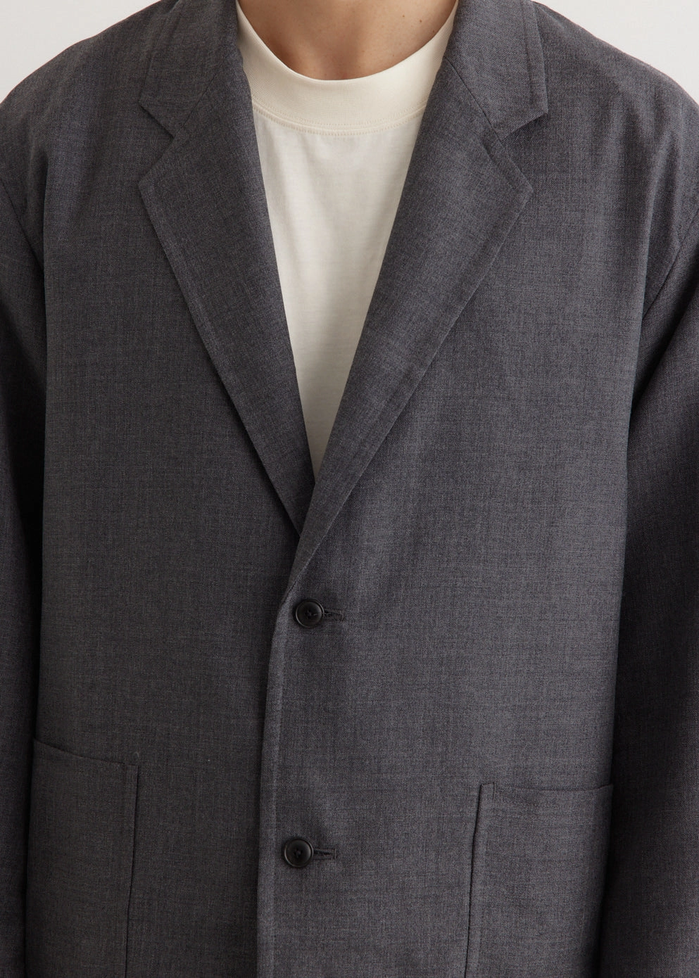 Relaxed Wool Jacket Neutral Street Style