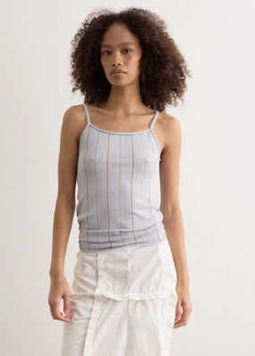 Young Stripe Sleeveless Knit Top