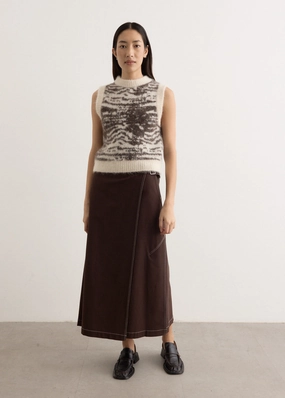 Umbra Wrap Midi Skirt Silicone Grip Trim
