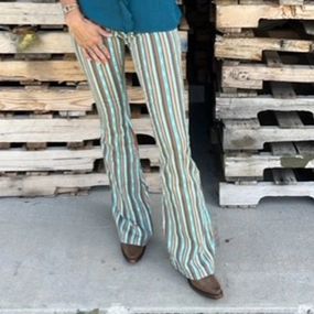 Active Outfit Rock & Roll Aztec Stripe Flare Jeans