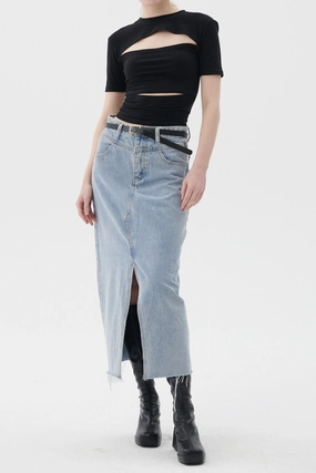 Reliable Basic Party Look Earthy Peyton Denim Skirt