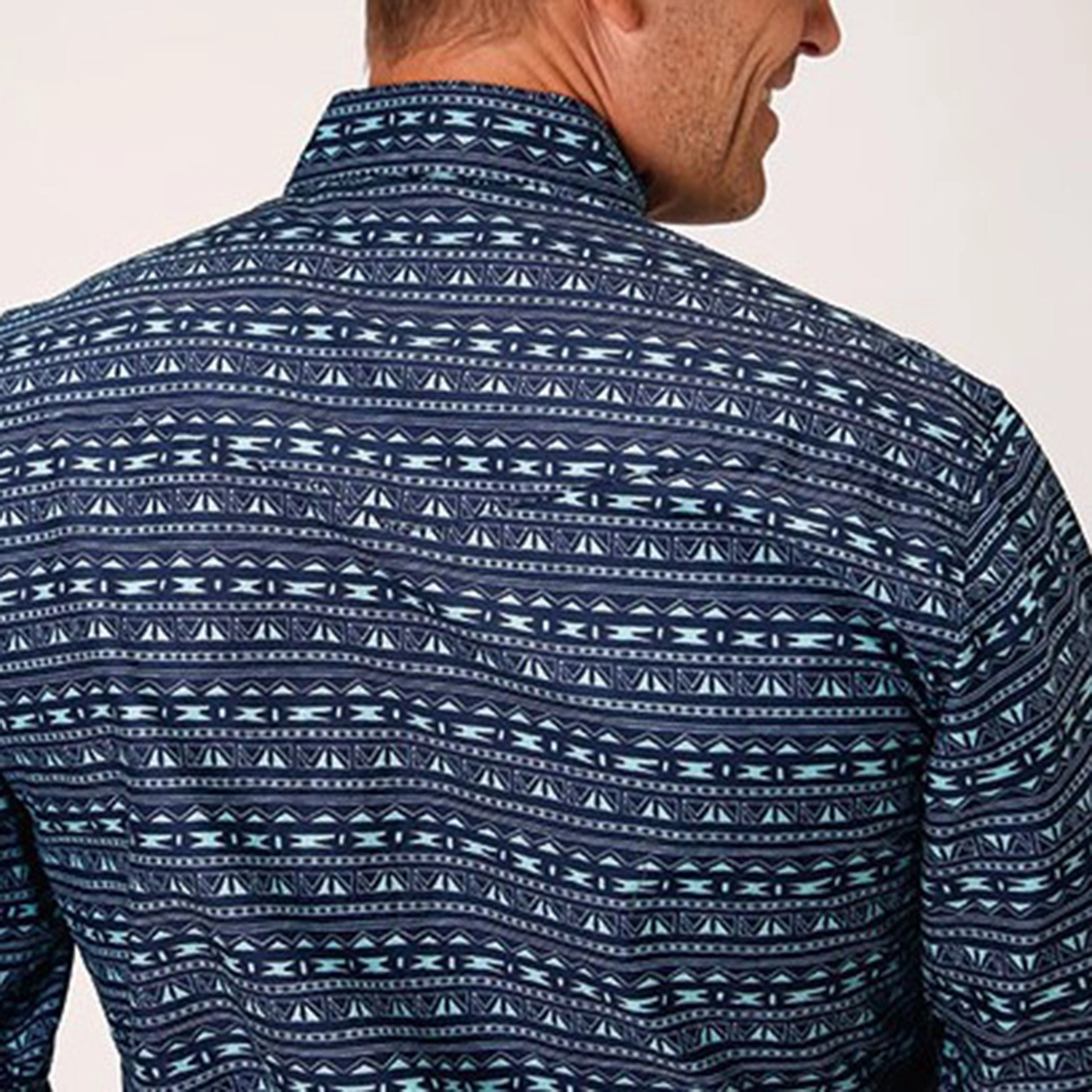 Roper Men's Aztec Print Shirt Tailored Cuffs Timeless Wardrobe