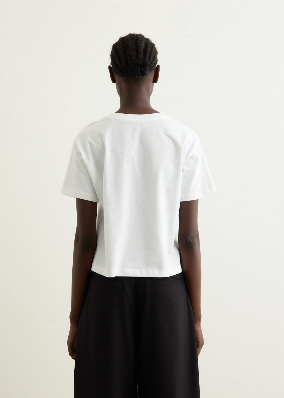 Contrast Inner Binding Boxy Micro Logo T-Shirt