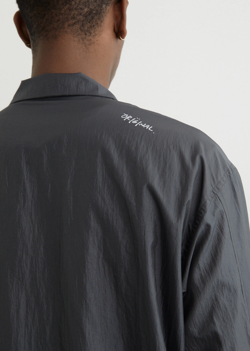 Washed Nylon Blouson Microfiber Blend