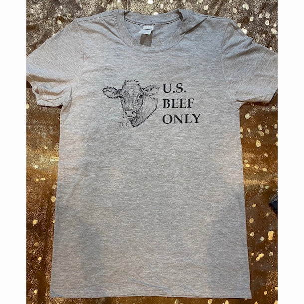 Soft Sweater ContrastStitching US BEEF Only Tee